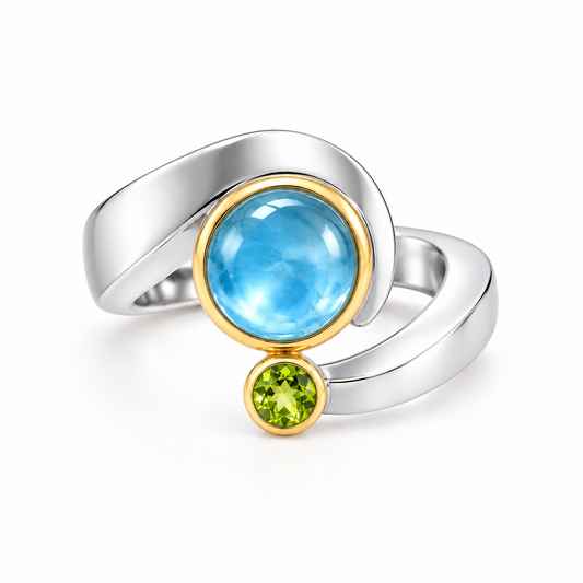 Cabochon Gemstone Ring in 925 Sterling Silver | R6981