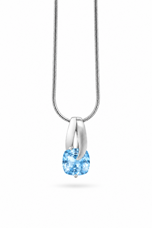 Small Gemstone Pendant in 925 Sterling Silver | P6128
