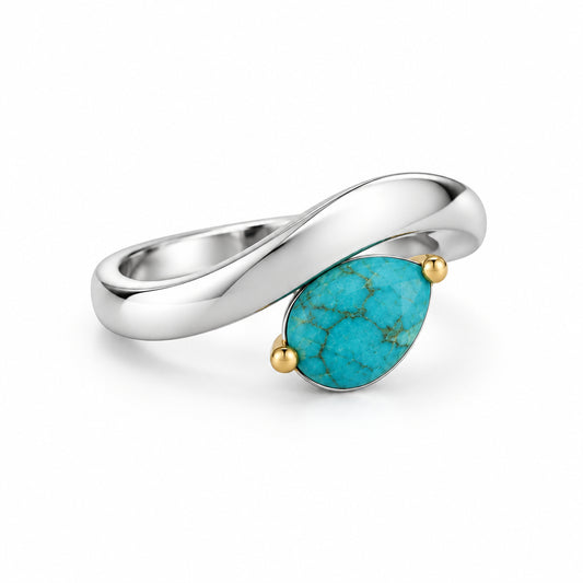 Amethyst and Blue Topaz ring in sterling silver by Joryel Vera, style R6976 - view 3