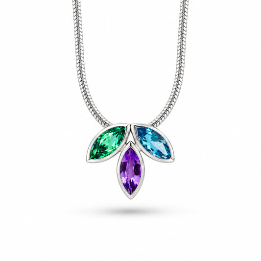 Green Quartz and Amethyst pendant in sterling silver by Joryel Vera, style P3842 - view 3