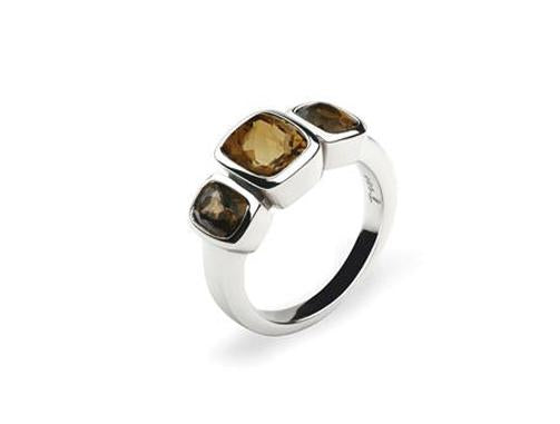 Blue Topaz and Sky Blue Topaz ring in sterling silver by Joryel Vera, style R4509 - view 2
