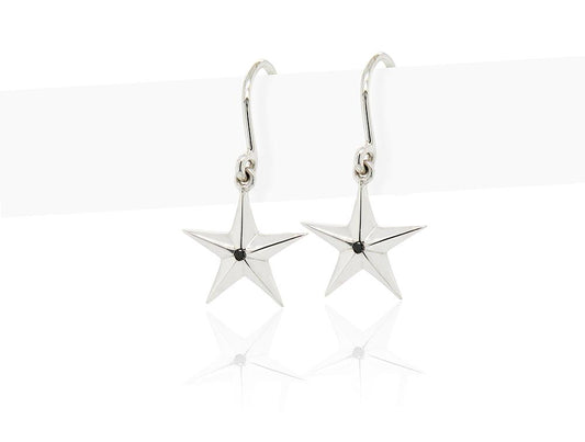 Black Diamond and Diamond earrings in sterling silver by Joryel Vera, style E8674