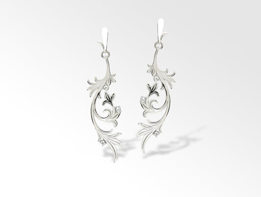 Garnet and Iolite earrings in sterling silver by Joryel Vera, style E9305 - view 3
