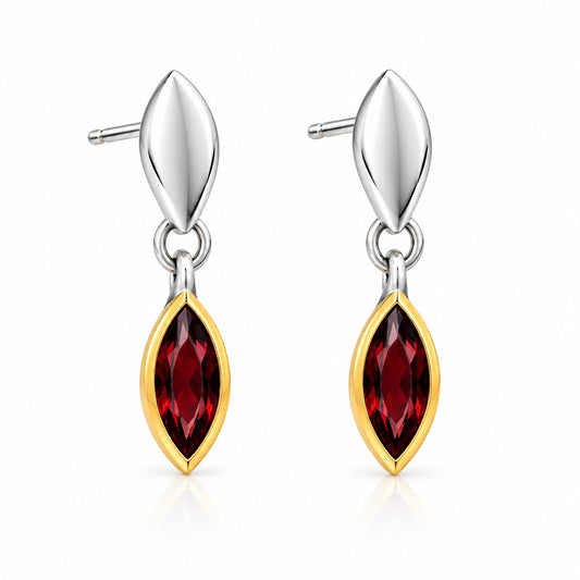 Amethyst and London Blue Topaz earrings in sterling silver by Joryel Vera, style E9323 - view 2