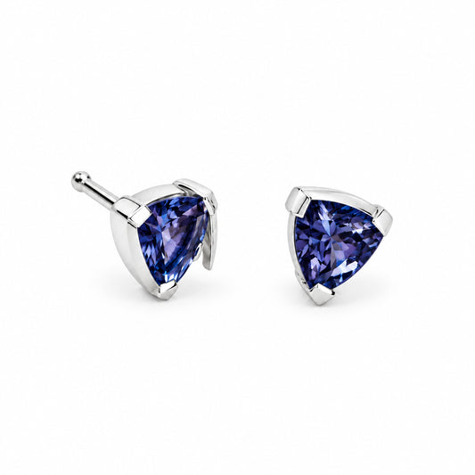 Blue Topaz and London Blue Topaz earrings in sterling silver by Joryel Vera, style E9288 - view 3