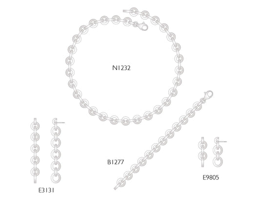 Sterling silver jewelry set by Joryel Vera - view 2