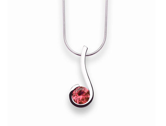 Amethyst and Garnet pendant in sterling silver by Joryel Vera, style P4242 - view 2