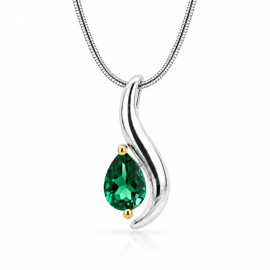 London Blue Topaz and Blue Topaz pendant in sterling silver by Joryel Vera, style P7310 - view 5
