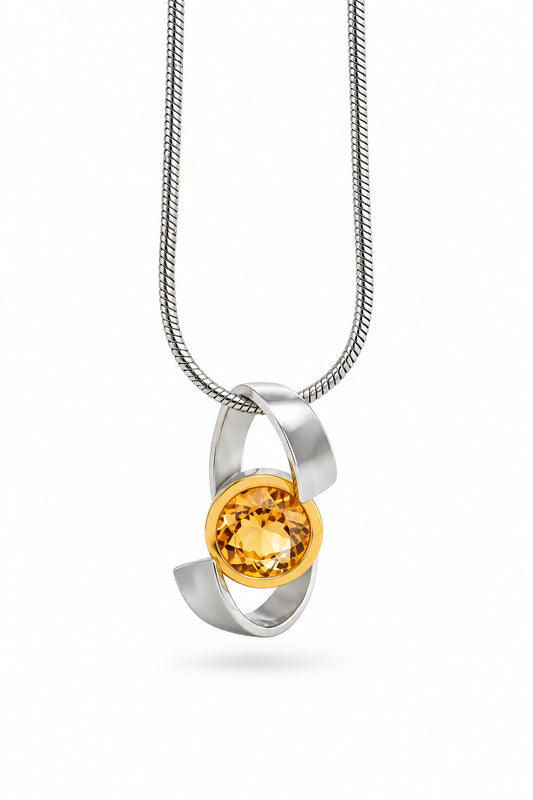 Amethyst and Blue Topaz pendant in sterling silver by Joryel Vera, style P7314 - view 7