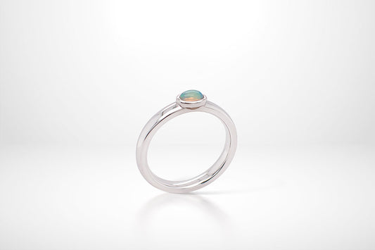 Opal and Rhodolite Garnet ring in sterling silver by Joryel Vera, style R2684 - view 2