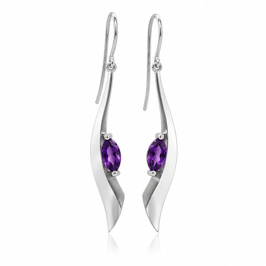 Blue Topaz and Peridot earrings in sterling silver by Joryel Vera, style E9306