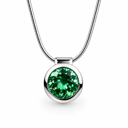 Blue Topaz and Green Amethyst pendant in sterling silver by Joryel Vera, style P2760 - view 2