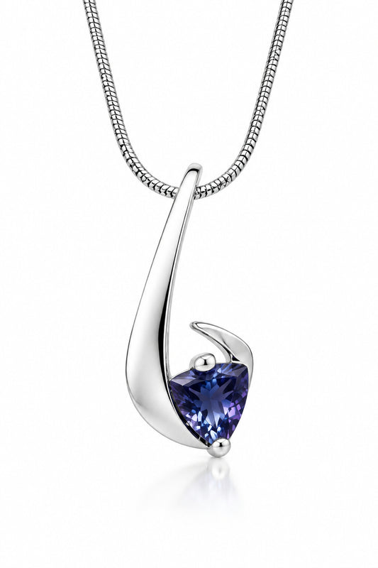 Blue Topaz and Iolite pendant in sterling silver by Joryel Vera, style P7311 - view 4