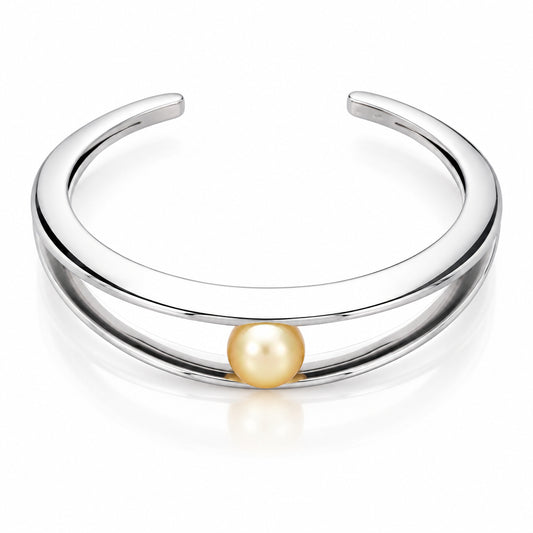 Yellow Pearl bracelet in sterling silver by Joryel Vera, style B1969