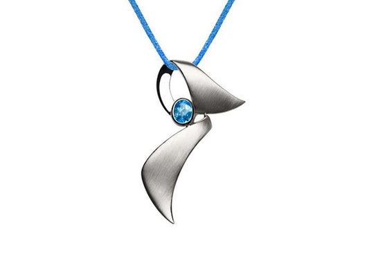 Amethyst and Blue Topaz pendant in sterling silver by Joryel Vera, style P5227 - view 2