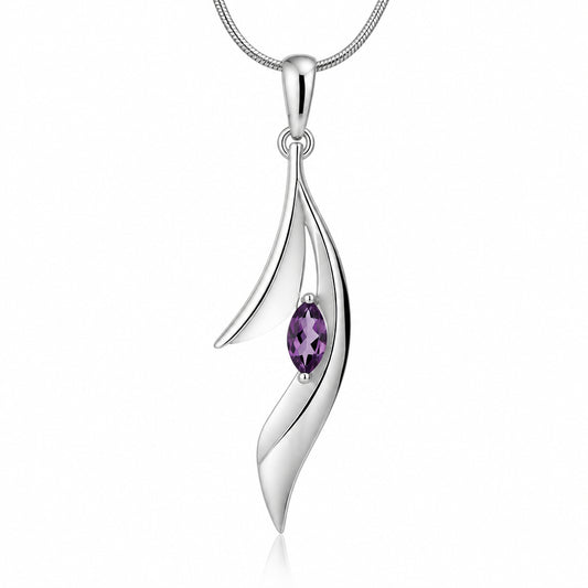 Blue Topaz and Amethyst pendant in sterling silver by Joryel Vera, style P7325
