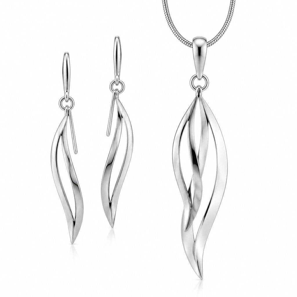 Sterling silver jewelry set by Joryel Vera, style SET410 - view 2