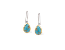 Load image into Gallery viewer, Green Quartz and Sky Blue Topaz earrings in sterling silver by Joryel Vera, style E8606 - view 5
