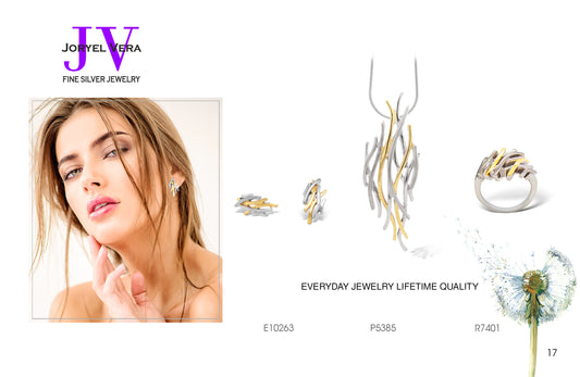 Sterling silver jewelry set by Joryel Vera, style SET404 - view 2