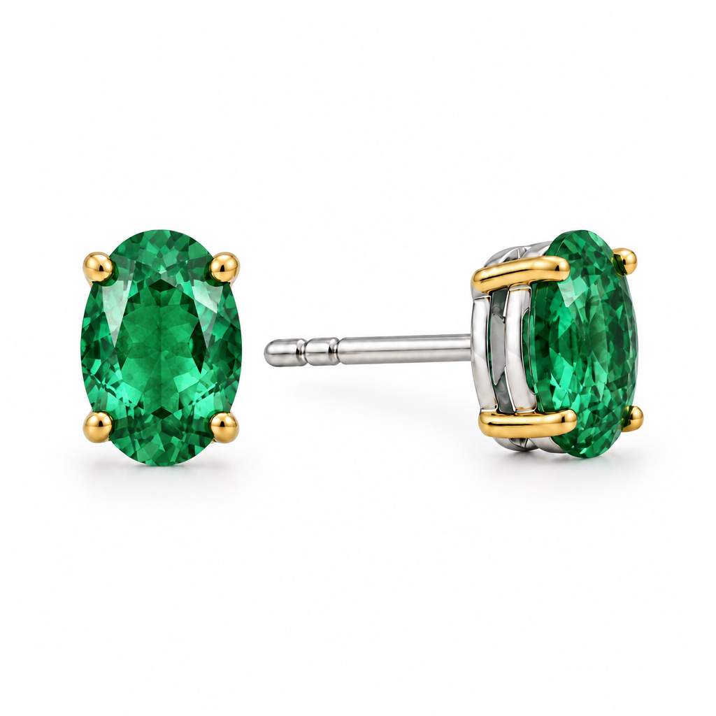 Oval Gemstone Post Earring E9281