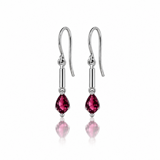 Pear Shape Gemstone Earrings in 925 Sterling Silver | E9895