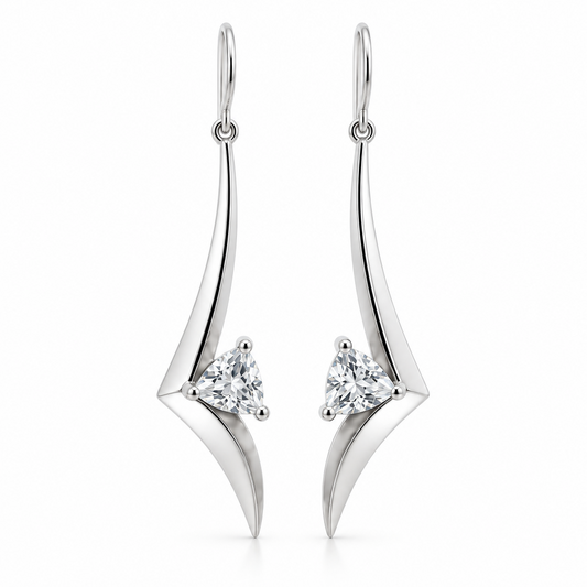 Modern Fashion Earrings in 925 Sterling Silver | E9308