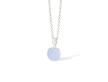 Load image into Gallery viewer, Blue Calcite and Rose Quartz pendant in sterling silver by Joryel Vera - view 2