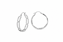 Load image into Gallery viewer, E17692 SILVER PAPERCLIP EARRING