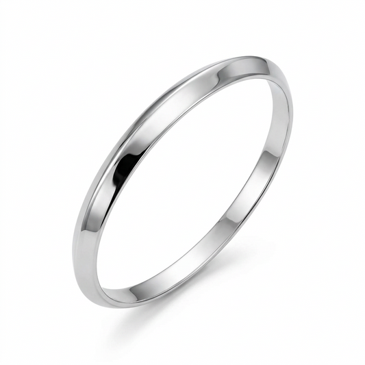 Rhodium Finish Bangle Bracelet in 925 Sterling Silver | PB892