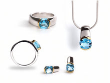 Load image into Gallery viewer, Cushion Buff Top Gemstone Set in 925 Sterling Silver | Set P9