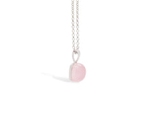 Load image into Gallery viewer, Blue Calcite and Rose Quartz pendant in sterling silver by Joryel Vera - view 4