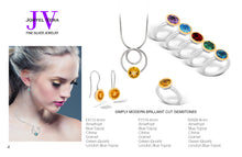 Load image into Gallery viewer, Citrine and Blue Topaz jewelry set in sterling silver by Joryel Vera, style SET425