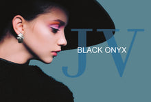 Load image into Gallery viewer, Black Onyx earrings in sterling silver by Joryel Vera, style E9303 - view 2