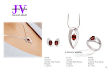 Load image into Gallery viewer, Amethyst and Blue Topaz jewelry set in sterling silver by Joryel Vera