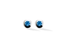Load image into Gallery viewer, Amethyst and Blue Topaz earrings in sterling silver by Joryel Vera, style E4110 - view 4