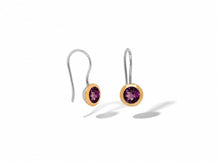 Load image into Gallery viewer, Blue Topaz and Citrine earrings in sterling silver by Joryel Vera - view 3