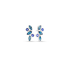 Load image into Gallery viewer, Amethyst and Blue Topaz earrings in sterling silver by Joryel Vera, style E4205