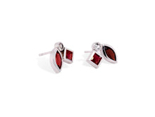 Load image into Gallery viewer, Garnet and Iolite earrings in sterling silver by Joryel Vera, style E4303 - view 2