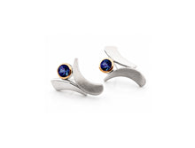 Load image into Gallery viewer, Amethyst and Blue Topaz earrings in sterling silver by Joryel Vera, style E7370