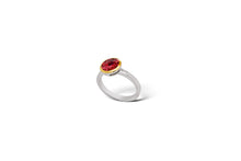 Load image into Gallery viewer, Blue Topaz and Citrine ring in sterling silver by Joryel Vera - view 7