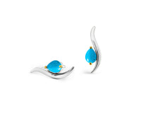 Load image into Gallery viewer, Amethyst and Blue Topaz earrings in sterling silver by Joryel Vera, style E9287 - view 3