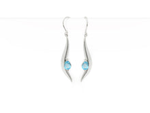 Load image into Gallery viewer, Garnet and Green Quartz earrings in sterling silver by Joryel Vera, style E9307 - view 4