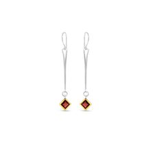 Load image into Gallery viewer, Amethyst and Blue Topaz earrings in sterling silver by Joryel Vera, style E9875 - view 4