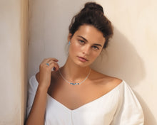Load image into Gallery viewer, Blue Topaz and London Blue Topaz jewelry set in sterling silver by Joryel Vera, style SET433