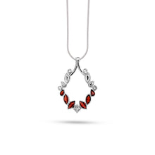 Load image into Gallery viewer, Amethyst and Blue Topaz pendant in sterling silver by Joryel Vera, style P16518 - view 2