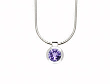 Load image into Gallery viewer, Amethyst and Blue Topaz pendant in sterling silver by Joryel Vera, style P3992 - view 2