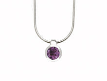 Load image into Gallery viewer, Amethyst and Blue Topaz pendant in sterling silver by Joryel Vera, style P3992 - view 7