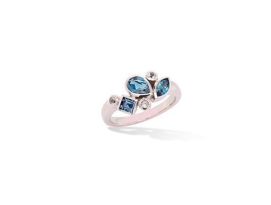Multi Gemstone Ring in 925 Sterling Silver | R3910