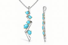 Load image into Gallery viewer, Abstract Turquoise Pendant  | P3999