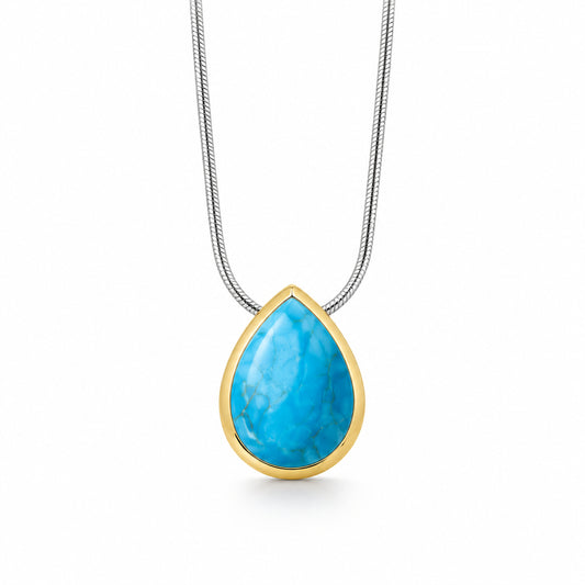 Sky Blue Topaz and Green Quartz pendant in sterling silver by Joryel Vera, style P6995 - view 5